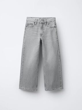 Gray girls Zara, baggy denim jeans